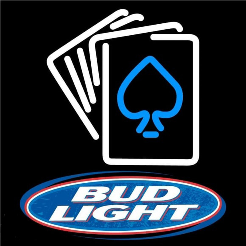 Bud Light Cards Beer Sign Neon Sign