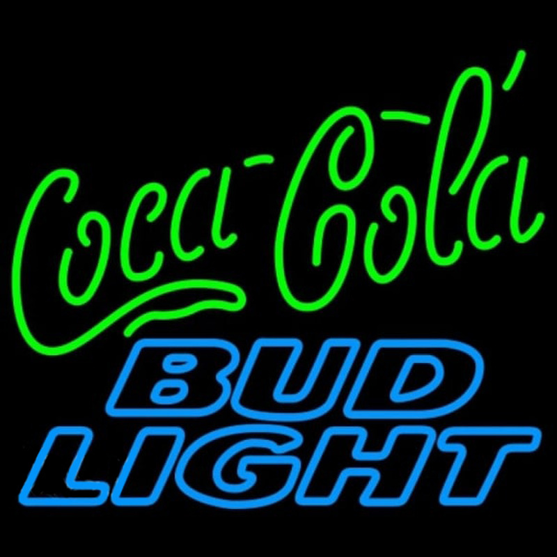 Bud Light Coca Cola Green Neon Sign