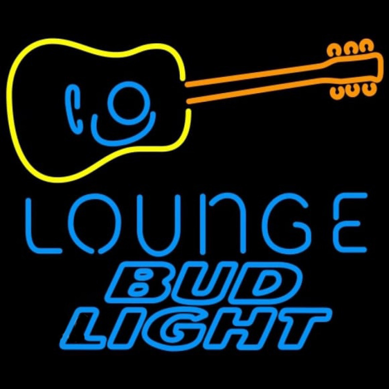 Bud Light Guitar Lounge Beer Sign Neon Sign