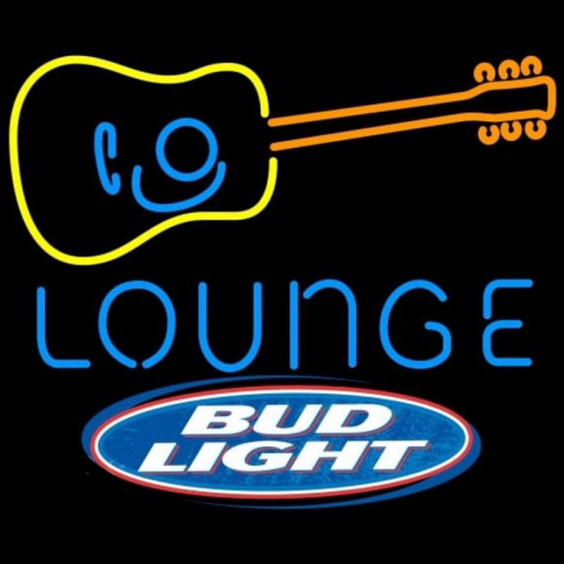 Bud Light Guitar Lounge Beer Sign Neon Sign