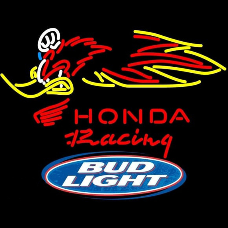 Bud Light Logo Honda Racing Woody Woodpecker Crf 250450 Beer Sign Neon Sign