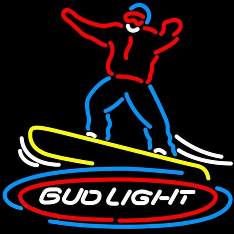 Bud Light Snowboarder Beer Sign Neon Sign