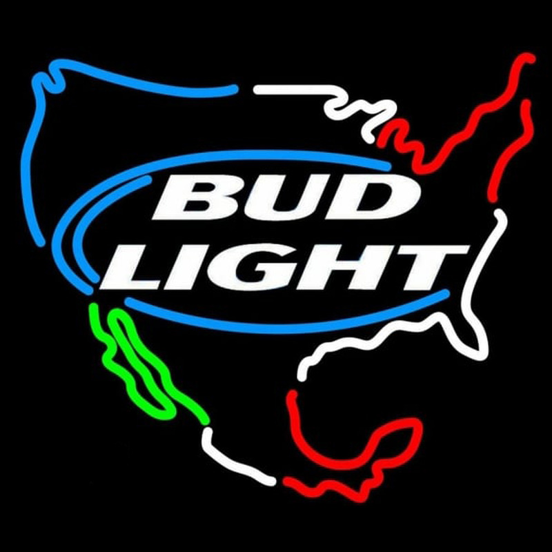 Bud Light Usa Map Beer Sign Neon Sign