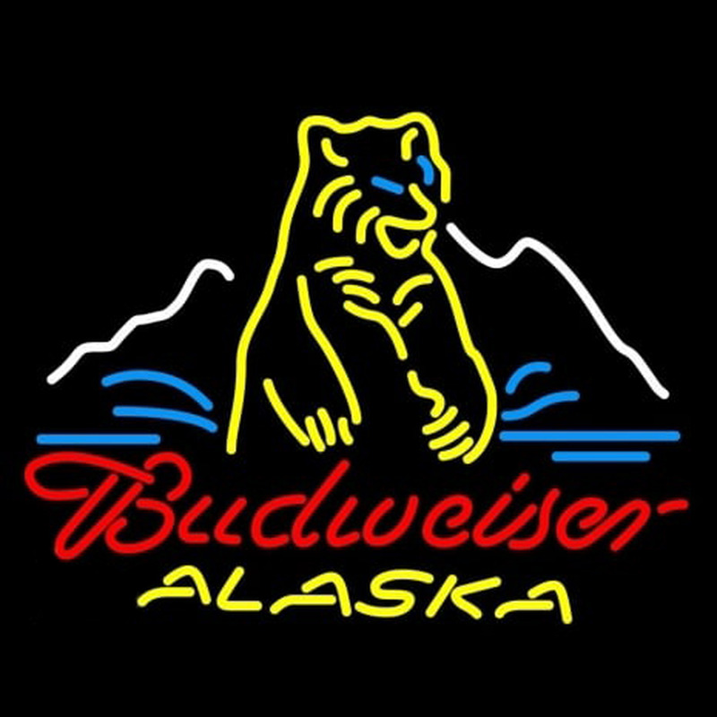 Budweiser Alaska Polar Bear Beer Neon Sign