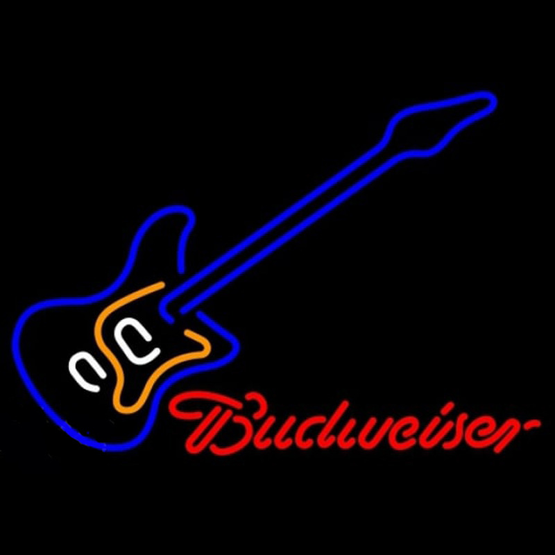 Budweiser Blue Electric Guitar Beer Sign Neon Sign