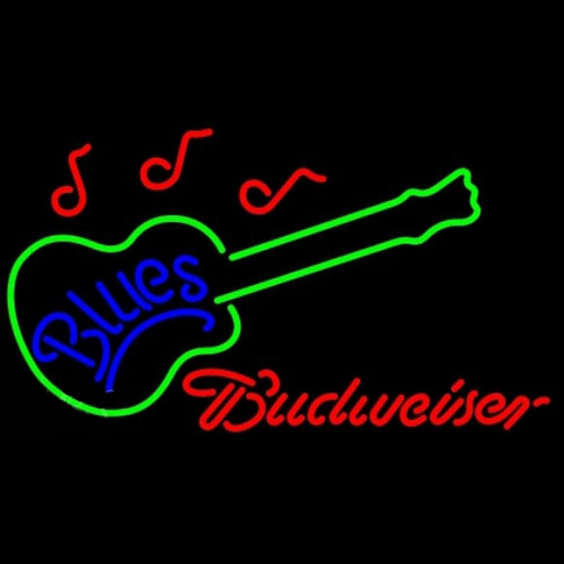 Budweiser Blues Guitar Beer Sign Neon Sign