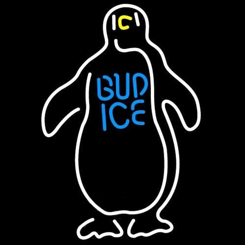 Budweiser Bud Ice Penguin Beer Sign Neon Sign