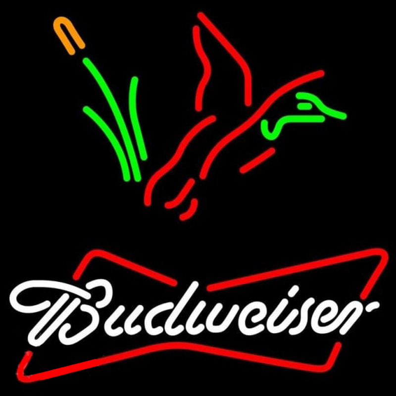 Budweiser Collectible Duck Hunting Beer Sign Neon Sign