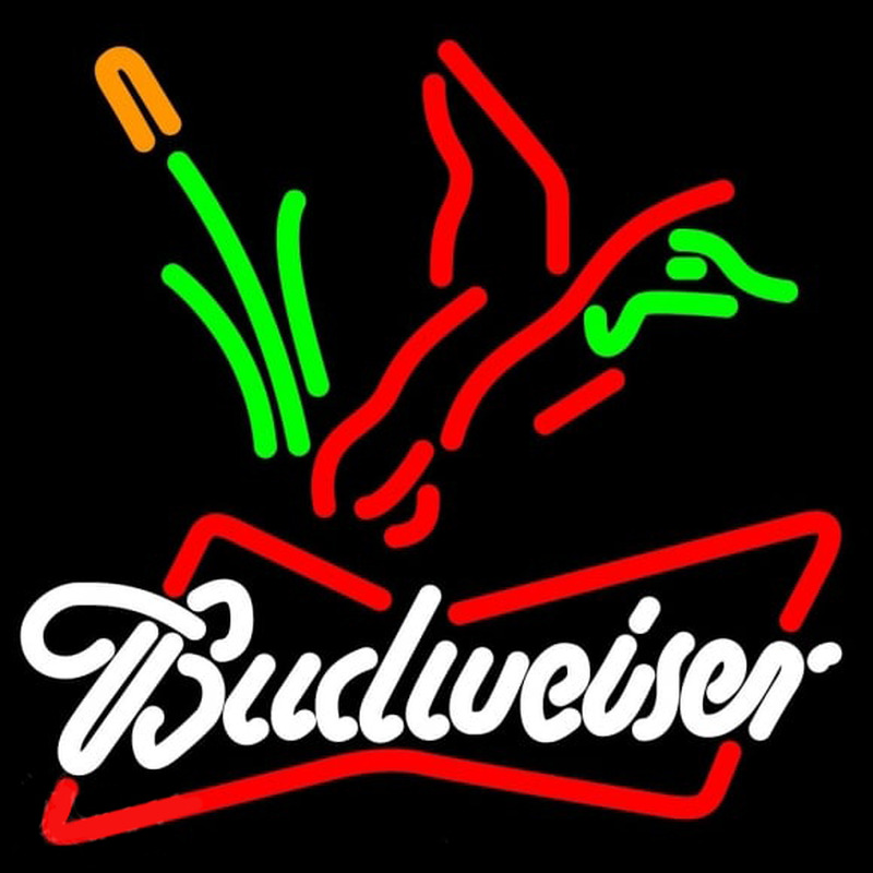 Budweiser Collectible Duck Hunting Beer Sign Neon Sign