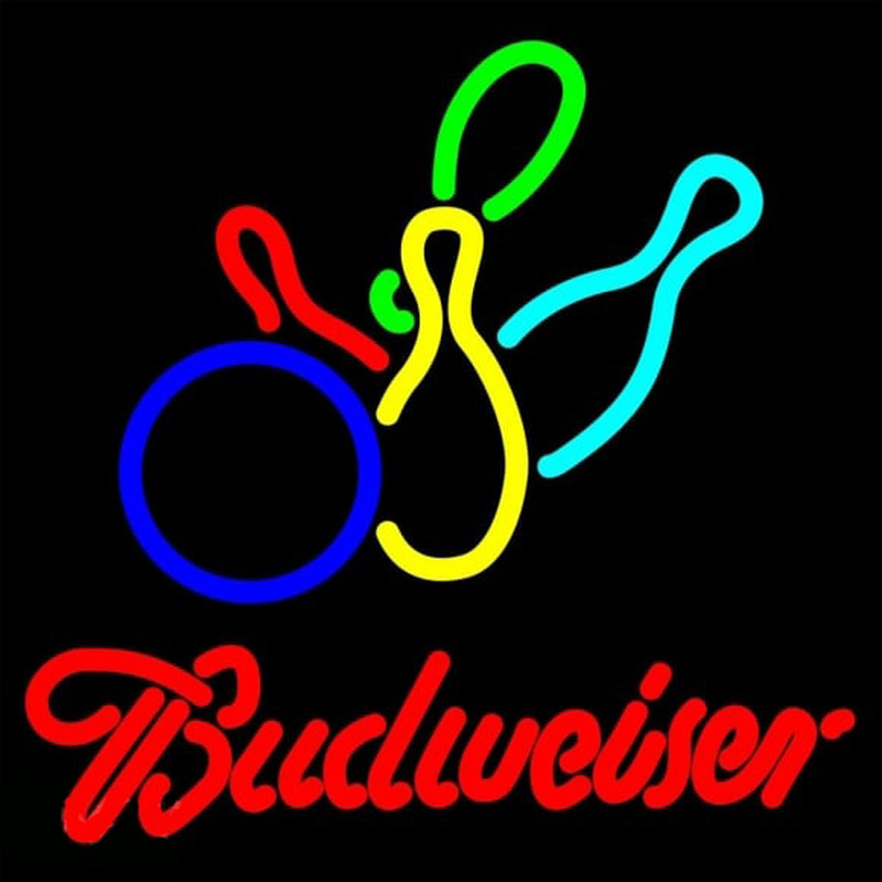 Budweiser Colored Bowling Beer Sign Neon Sign