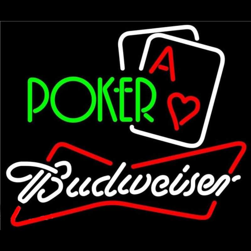 Budweiser Green Poker Beer Sign Neon Sign