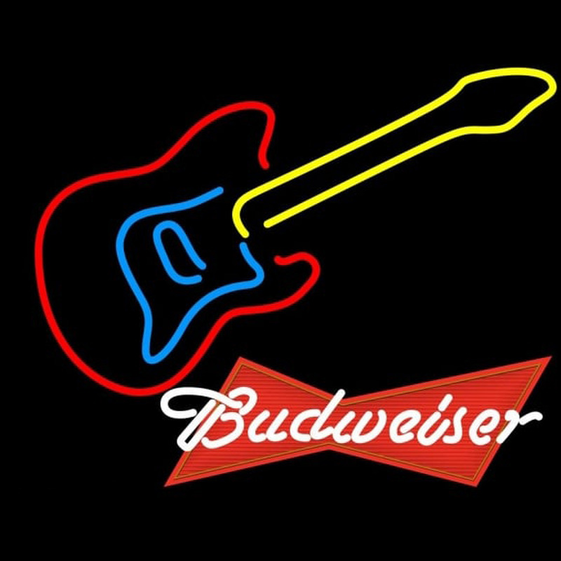 Budweiser Logo Guitar Beer Sign Neon Sign