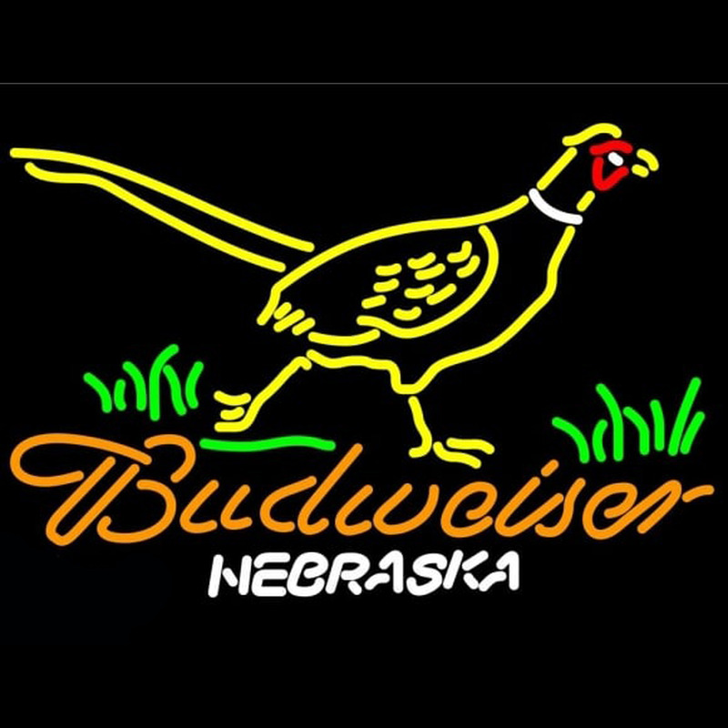 Budweiser Nebraska Pheasant Beer Sign Neon Sign