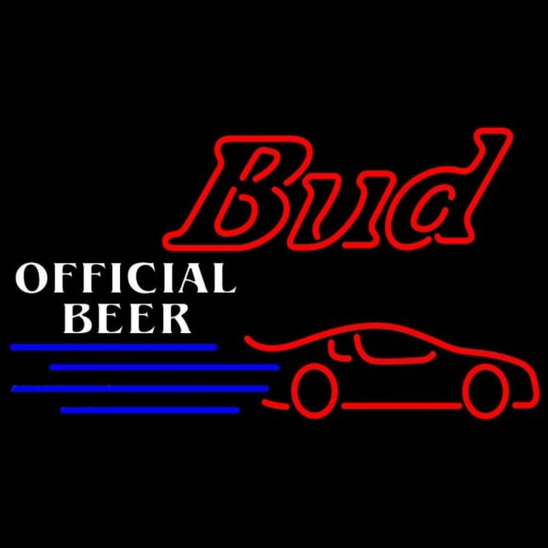 Budweiser Offical Nascar 2 Beer Sign Neon Sign