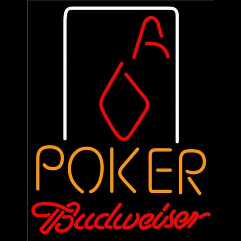 Budweiser Poker Squver Ace Beer Sign Neon Sign