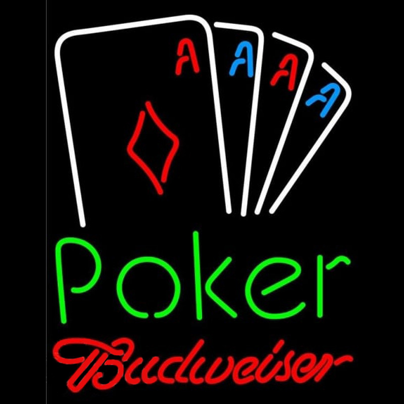 Budweiser Poker Tournament Beer Sign Neon Sign