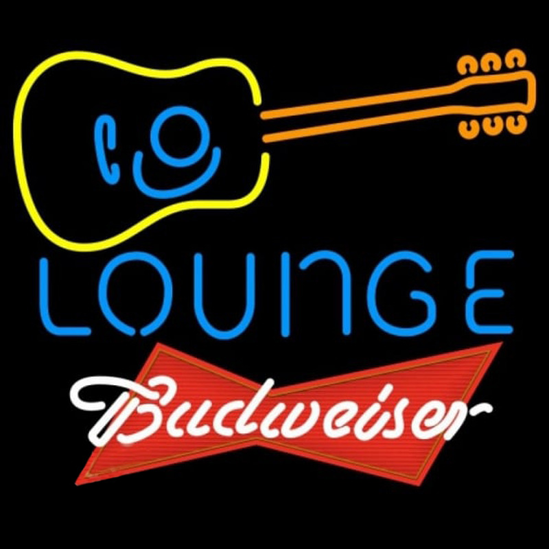 Budweiser Red Guitar Lounge Beer Sign Neon Sign