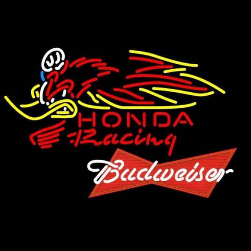 Budweiser Red Honda Racing Woody Woodpecker Crf 250 450 Motorcycle Beer Sign Neon Sign