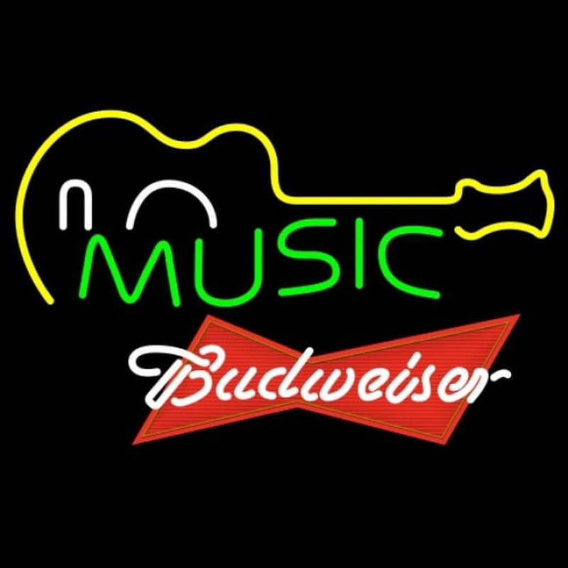 Budweiser Red Music Guitar Beer Sign Neon Sign