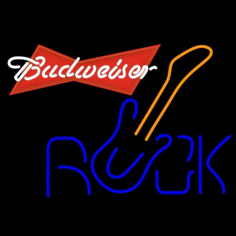 Budweiser Red Rock Guitar Beer Sign Neon Sign