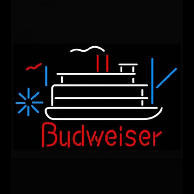 Budweiser Riverboat Beer Light Neon Sign