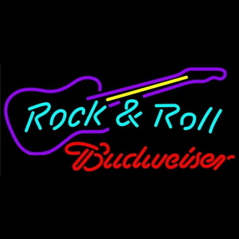 Budweiser Rock N Roll Guitar Beer Sign Neon Sign