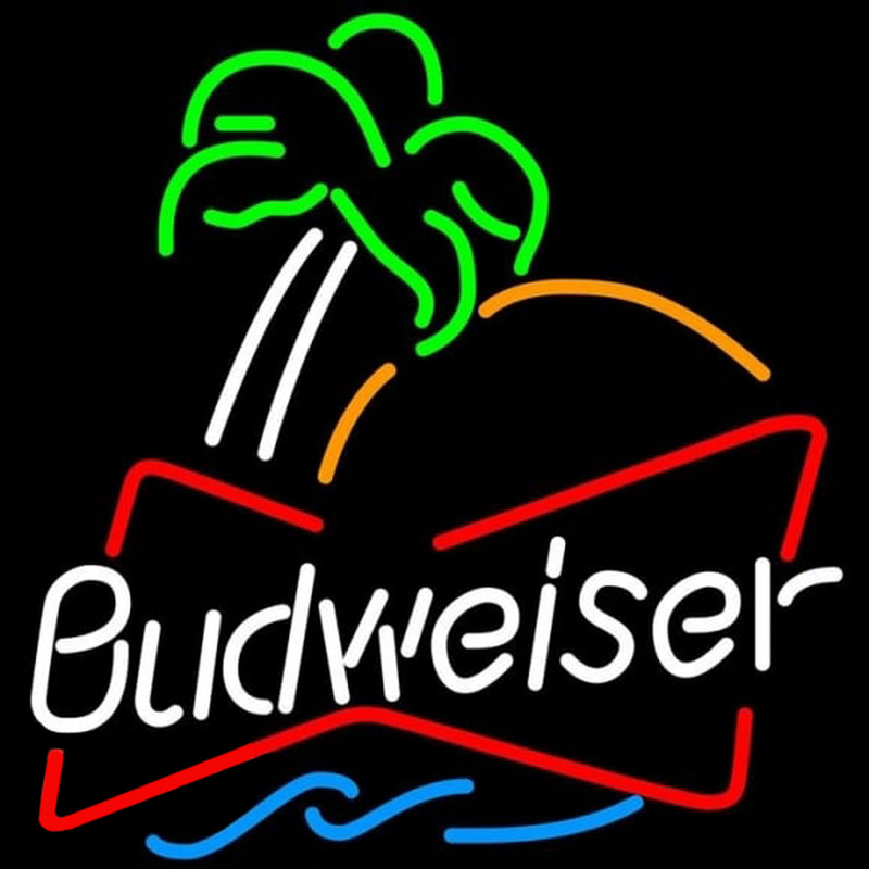 Budweiser Single Palm Tree Beer Sign Neon Sign
