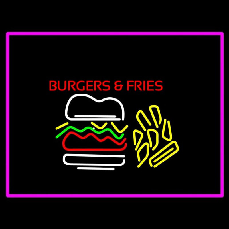 Burgers And Fries Neon Sign