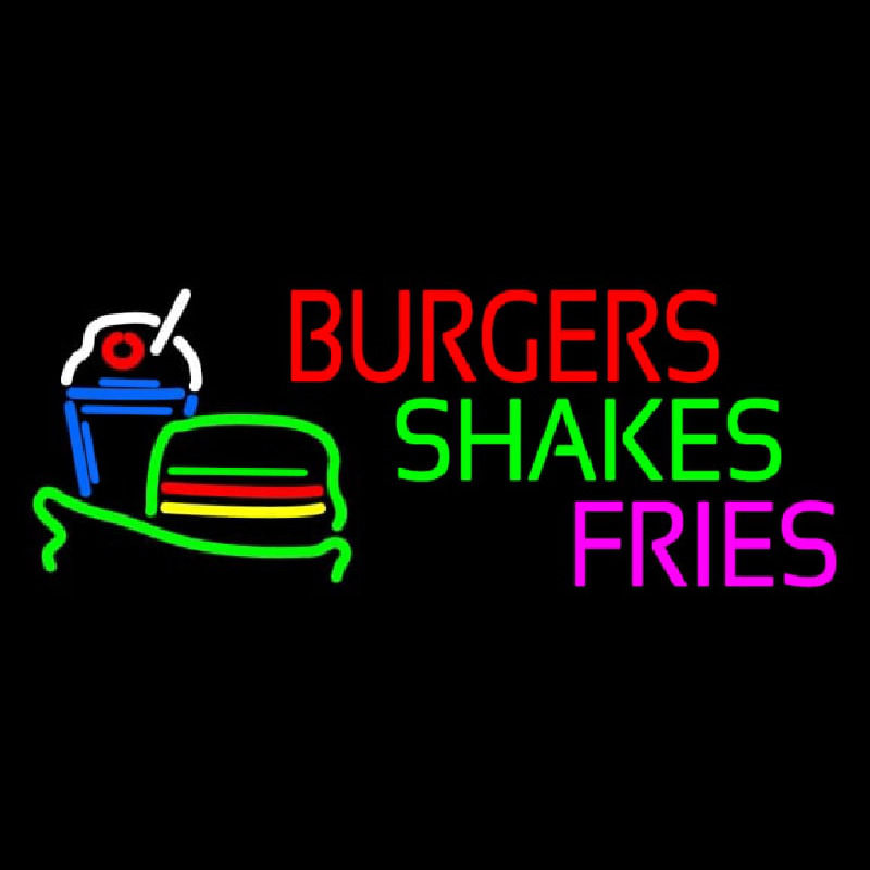 Burgers Shakes Fries Neon Sign