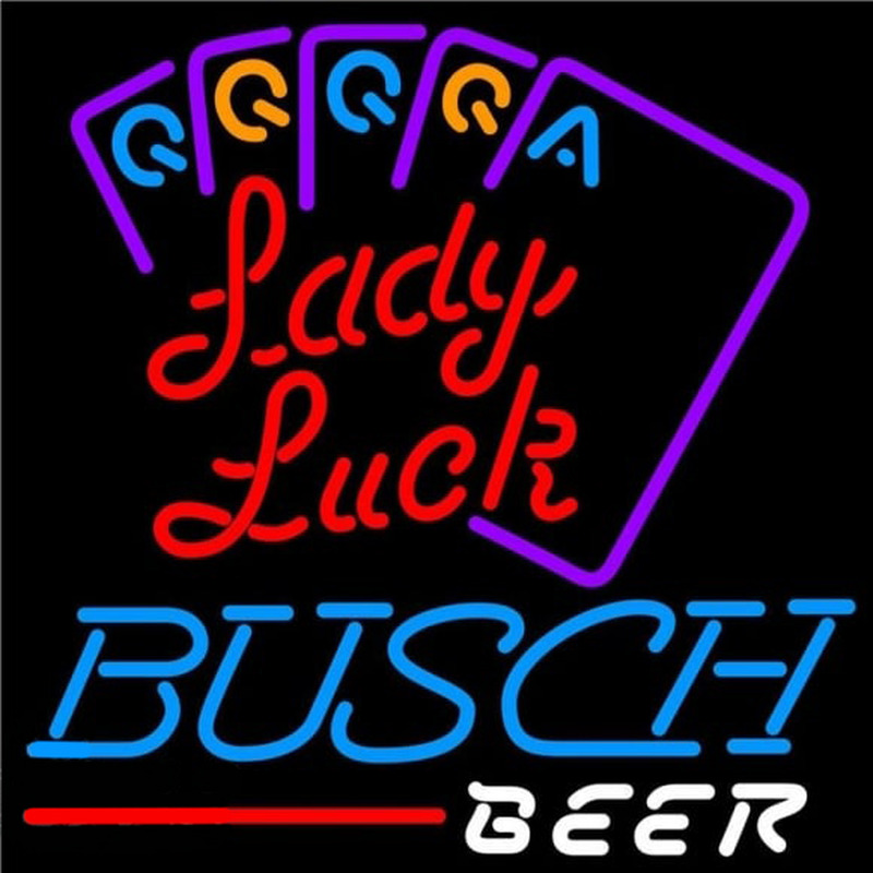 Busch Lady Luck Series Beer Sign Neon Sign