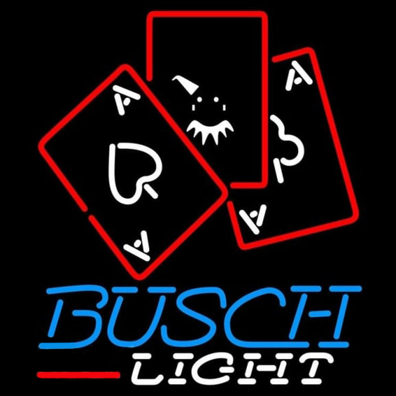 Busch Light Ace And Poker Beer Sign Neon Sign