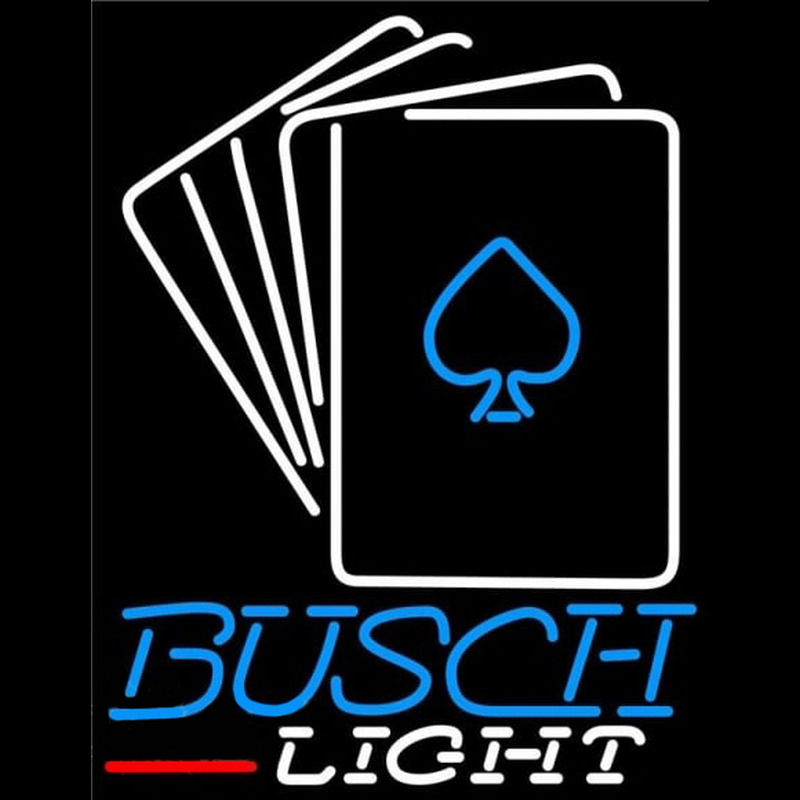Busch Light Cards Beer Sign Neon Sign