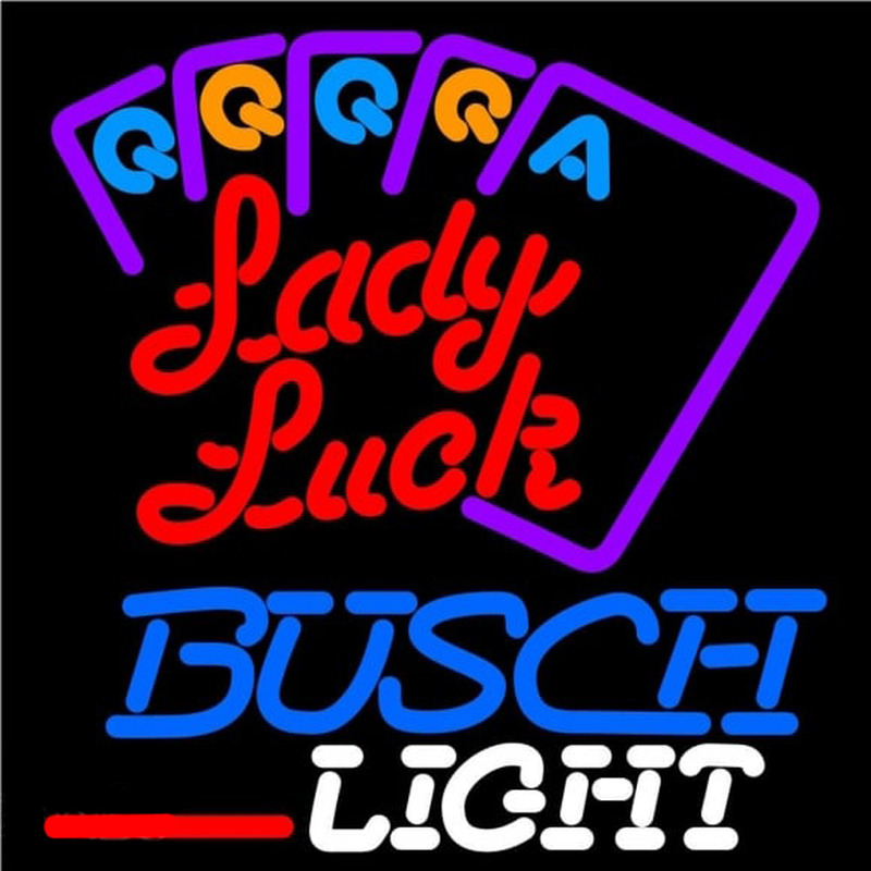 Busch Light Lady Luck Series Beer Sign Neon Sign