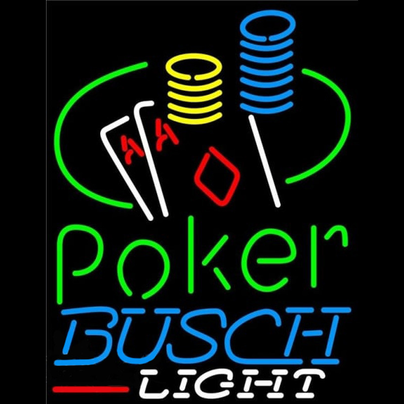 Busch Light Poker Ace Coin Table Beer Sign Neon Sign