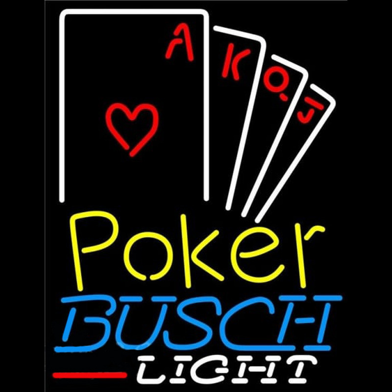 Busch Light Poker Ace Series Beer Sign Neon Sign