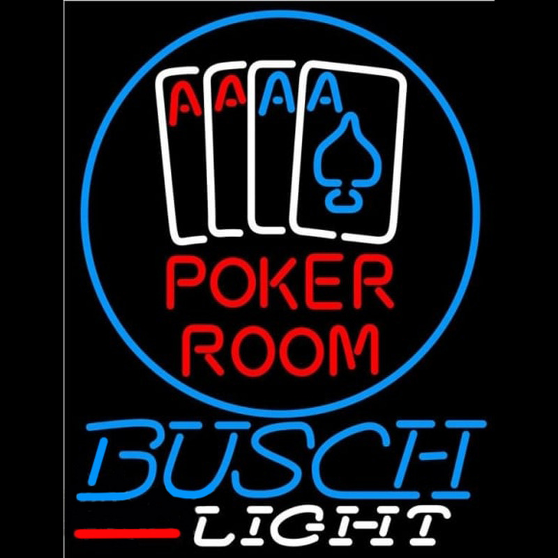 Busch Light Poker Room Beer Sign Neon Sign