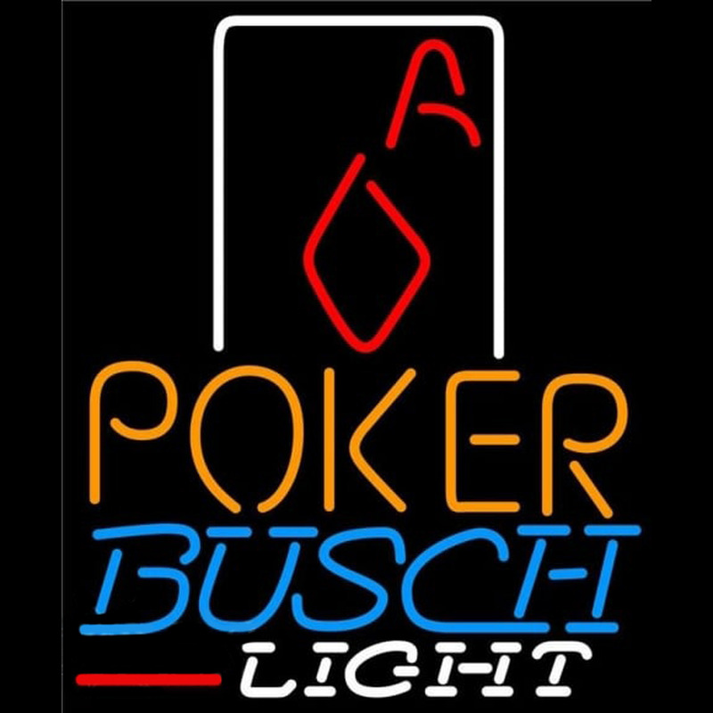 Busch Light Poker Squver Ace Beer Sign Neon Sign