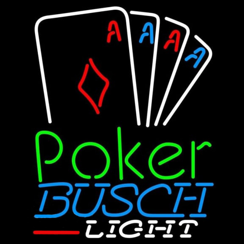 Busch Light Poker Tournament Beer Sign Neon Sign