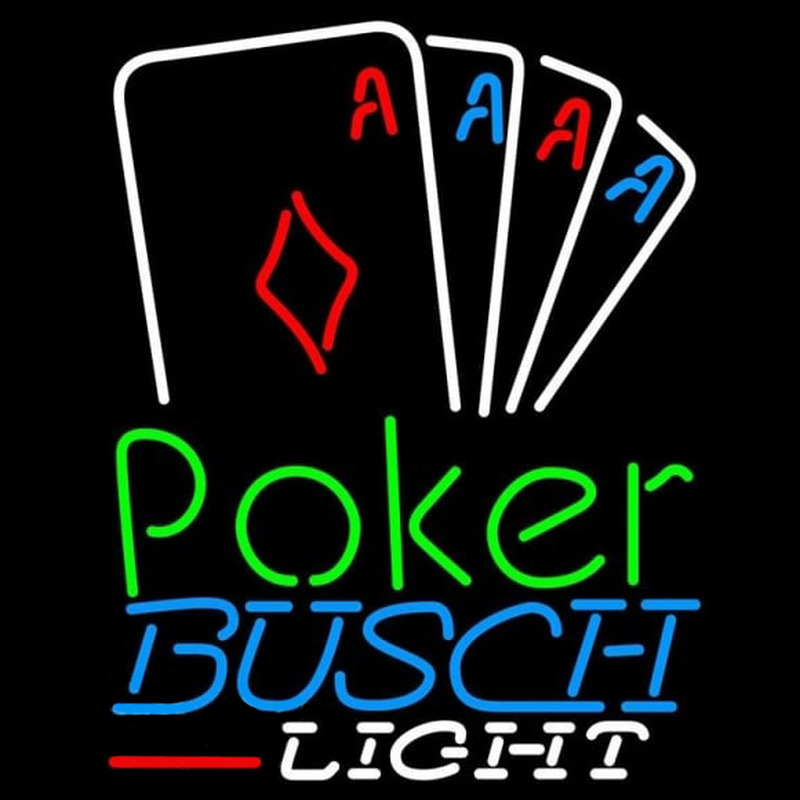 Busch Light Poker Tournament Beer Sign Neon Sign