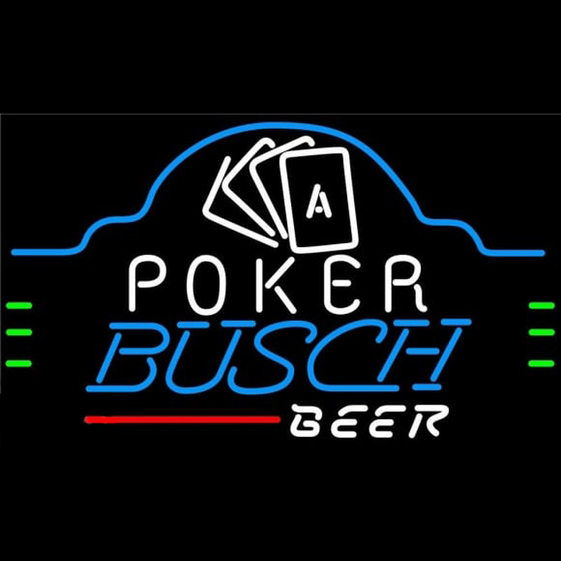 Busch Poker Ace Cards Beer Sign Neon Sign