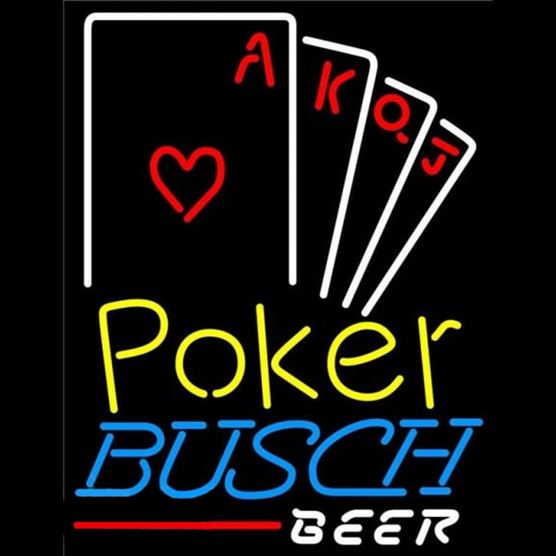 Busch Poker Ace Series Beer Sign Neon Sign