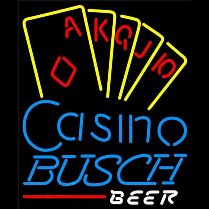 Busch Poker Casino Ace Series Beer Sign Neon Sign
