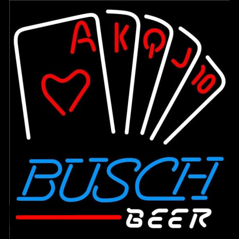 Busch Poker Series Beer Sign Neon Sign