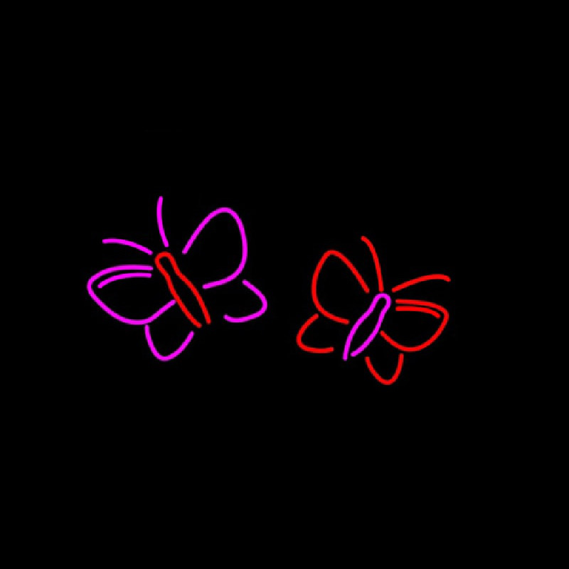 Butterflies Logo Neon Sign