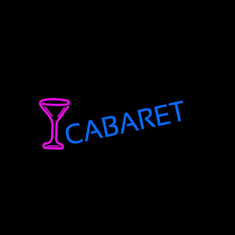 Cabaret With Wine Glass Neon Sign