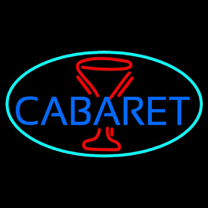 Cabaret With Wine Glass Neon Sign