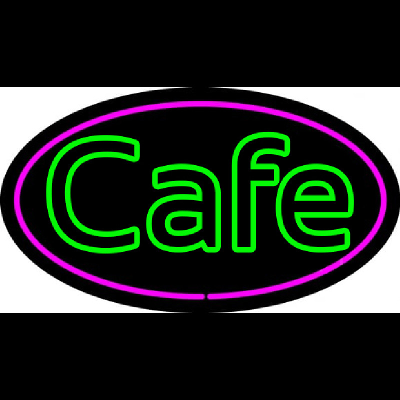 Cafe Oval Neon Sign