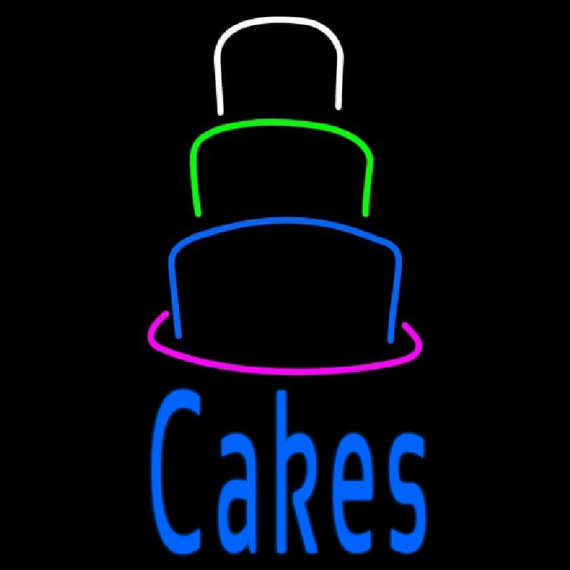 Cake With Cake Layer Neon Sign