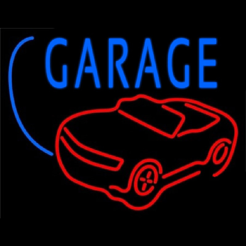 Car Logo Garage Block Neon Sign