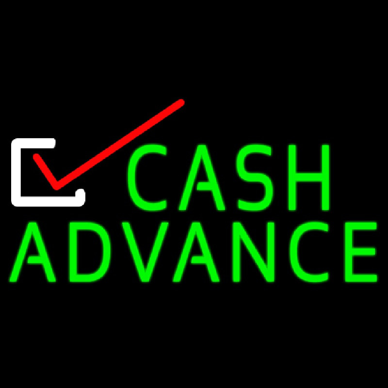 Cash Advance Neon Sign